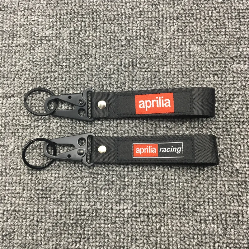 For Aprilia Брелок для ключей с вышивкой, коллекция, брелок для Aprilia Racing TUONO V4, мотоциклетный брелок с вышивкой, значок, подарок, сувенир - Цвет: For Aprilia