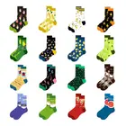 Новый продукт носки унисекс смешные милые Мультяшные счастливые женские носки с фруктами едой модные креативные модные в стиле Харадзюку в стиле хип-хоп