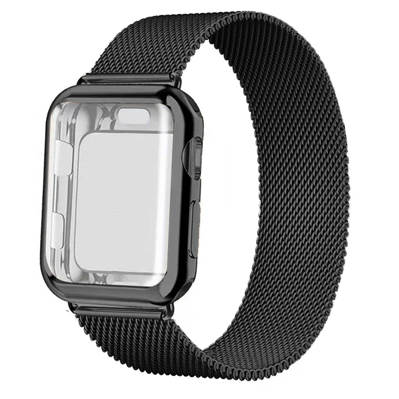 Чехол + ремешок для Apple Watch браслет iWatch 5 4 3 se 6 40 42/44 мм | Наручные часы