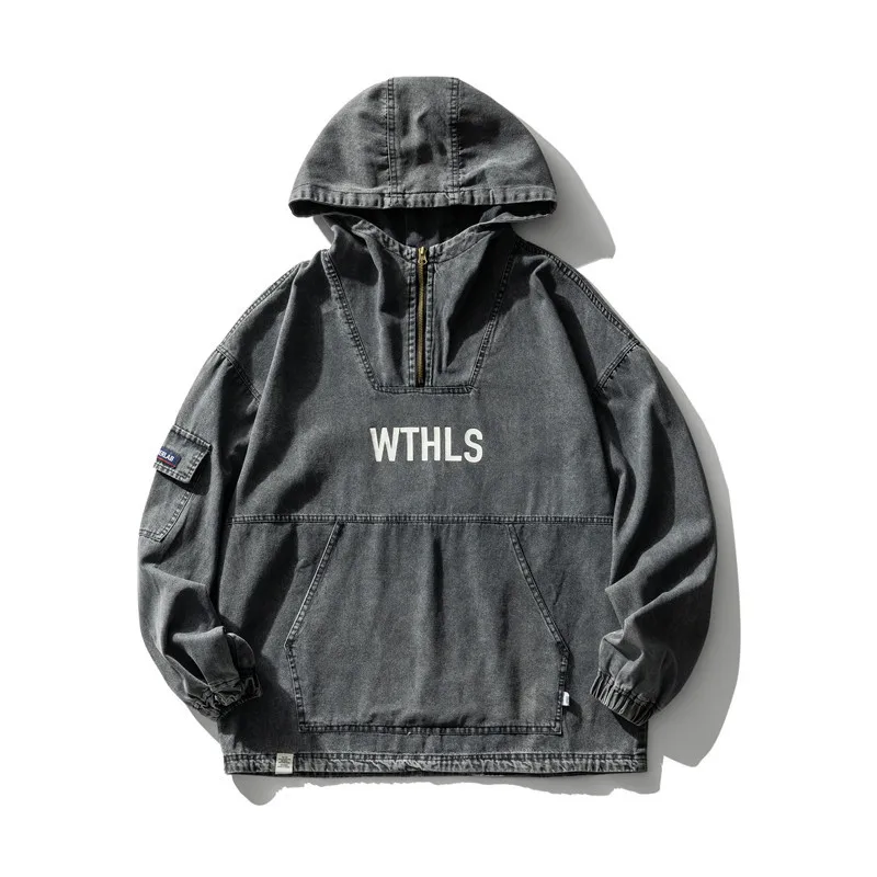 

2021 джинсовая куртка Мужская Женская толстовка пуловеры для мальчиков и девочек льготные высококачественные толстовки весенние японские д...