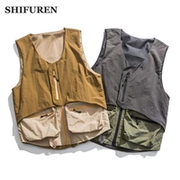 shifuren mens jackets 2020 summer new sleeveless advertising fishing vests breathable photographer shooting waistcoat hombre