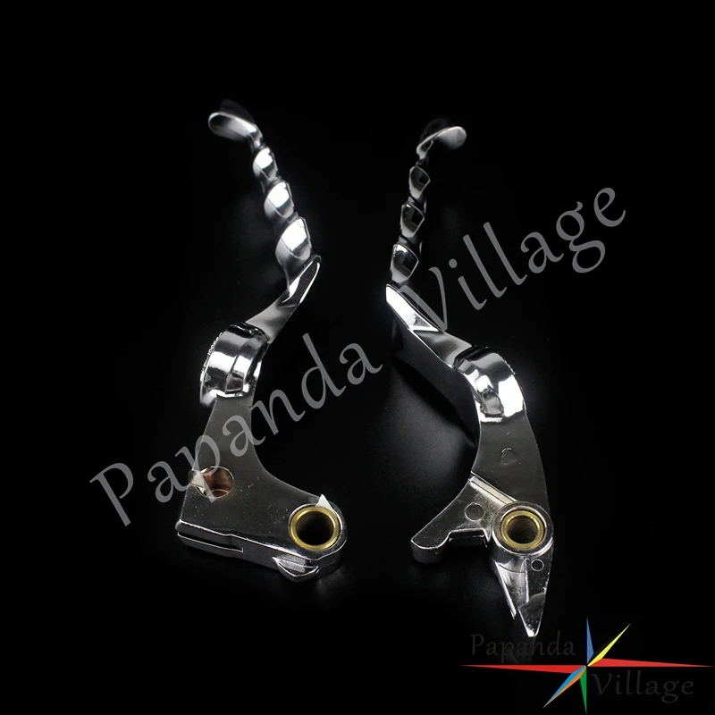 1 пара хромированных алюминиевых ручек сцепления мотоцикла для Honda CB750 VF750C VTX1300 VT