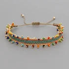 Плетеный браслет Go2boho, ювелирные изделия в стиле бохо, ткань браслет из ткани, для женщин, 2021, Очаровательная веревка дружбы, ювелирные изделия, браслеты из золотой цепи