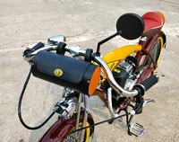 Велосипед в ретро стиле с бензиновым двигателем, выглядит очень стильно, для настоящих ценителей #2