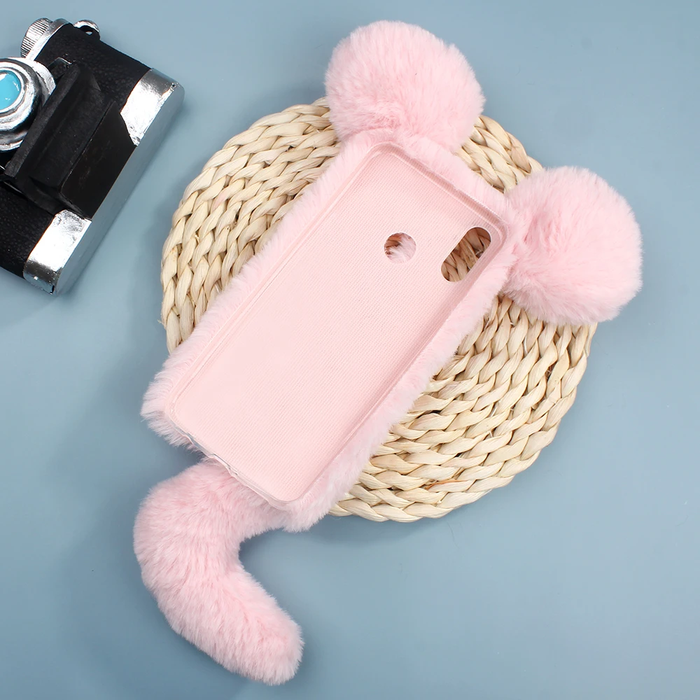 3D Cute Cartoon Case For Huawei P30 Pro P20 Lite P10 P9 Mate 30 20 9 10 Fur Hair Phone Fluffy Furry Cover |