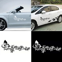 60 dropshipping flying butterfly flower beautiful car door window sticker decal accessory decor