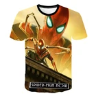 Лето 2021, детская одежда, футболка с супергероями, детская одежда, дышащие крутые Модные топы с коротким рукавом для мальчиков и девочек, Мультяшные