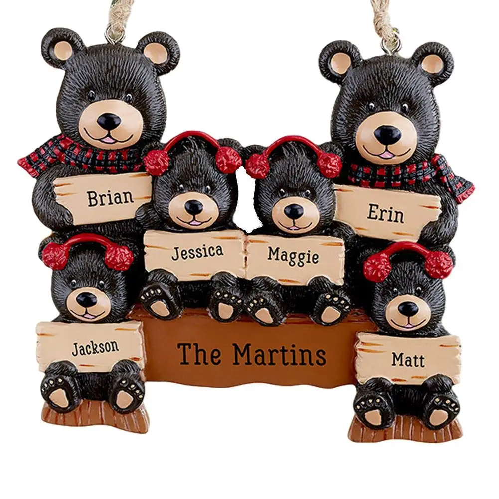 Подвеска на рождественскую елку сделай сам с именем медведя подвеска Новогоднее