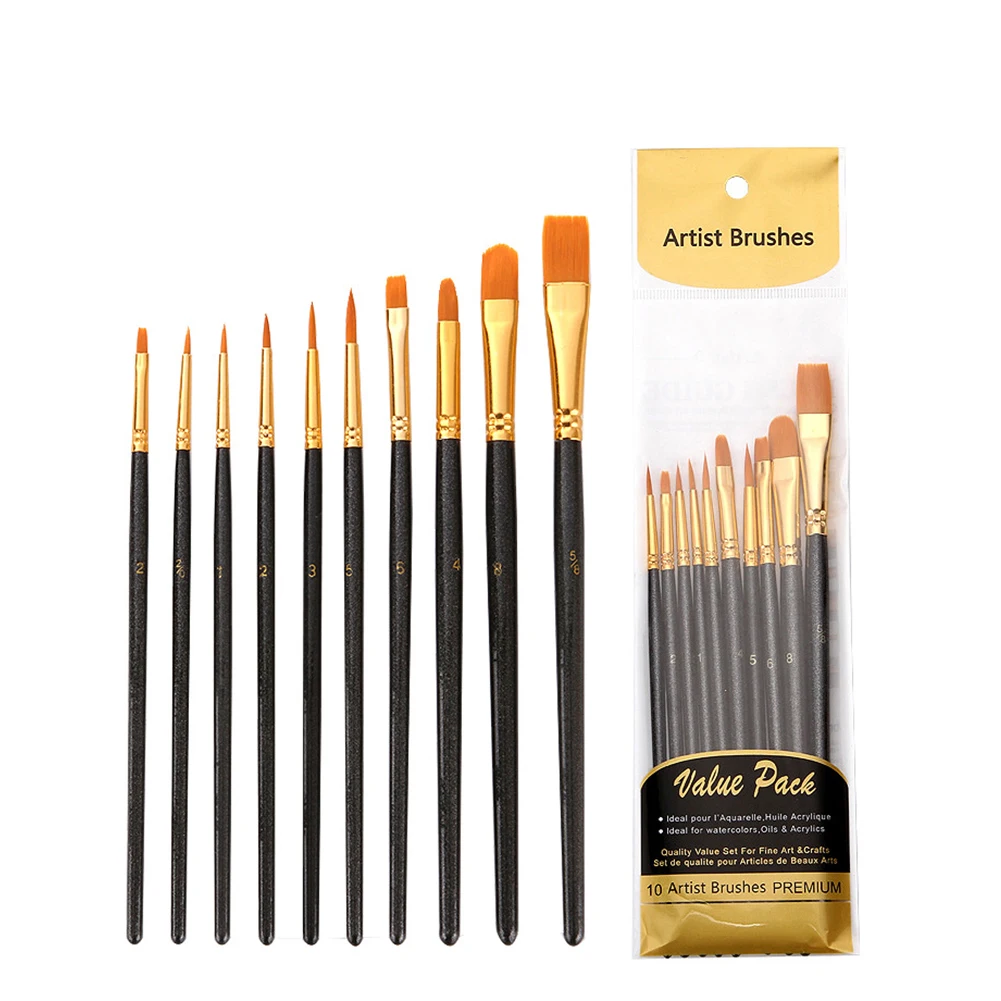 10 шт./компл. Детские аксессуары инструмент для рисования набор кистей Круглый