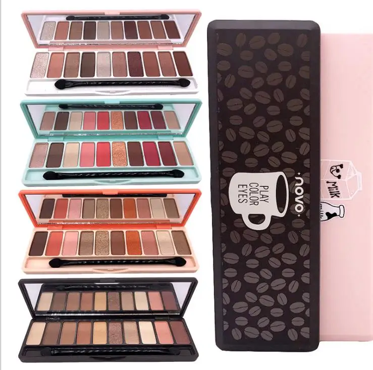 10 цветов модной палетки теней для век Matte EyeShadow Naked Glitter Eye Shadow MakeUp Nude Set Korea Cosmetics Tool on.