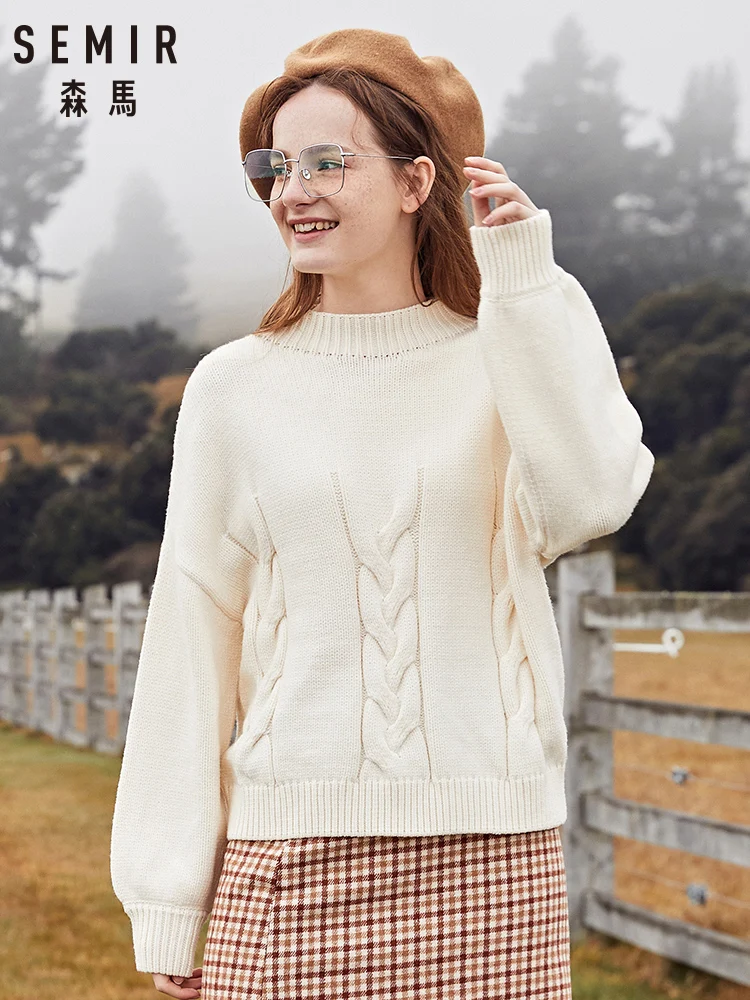 Свитер SEMIR женский свободный Новинка весна-осень 2020 свитер с круглым вырезом