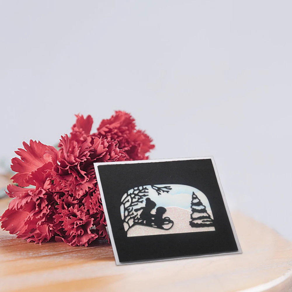 Рождественская елка трафареты оленя металлические режущие штампы Пасхальный