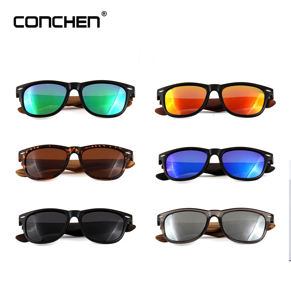 Солнцезащитные очки CONCHEN деревянные поляризационные для мужчин и женщин