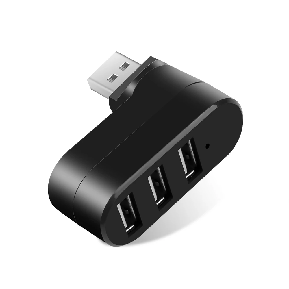 

USB Hub 2.0 Adapter Rotate High Speed U Disk Reader Splitter 3 Ports USB 2.0 for Computer PC Laptop Mac Mini Accessories