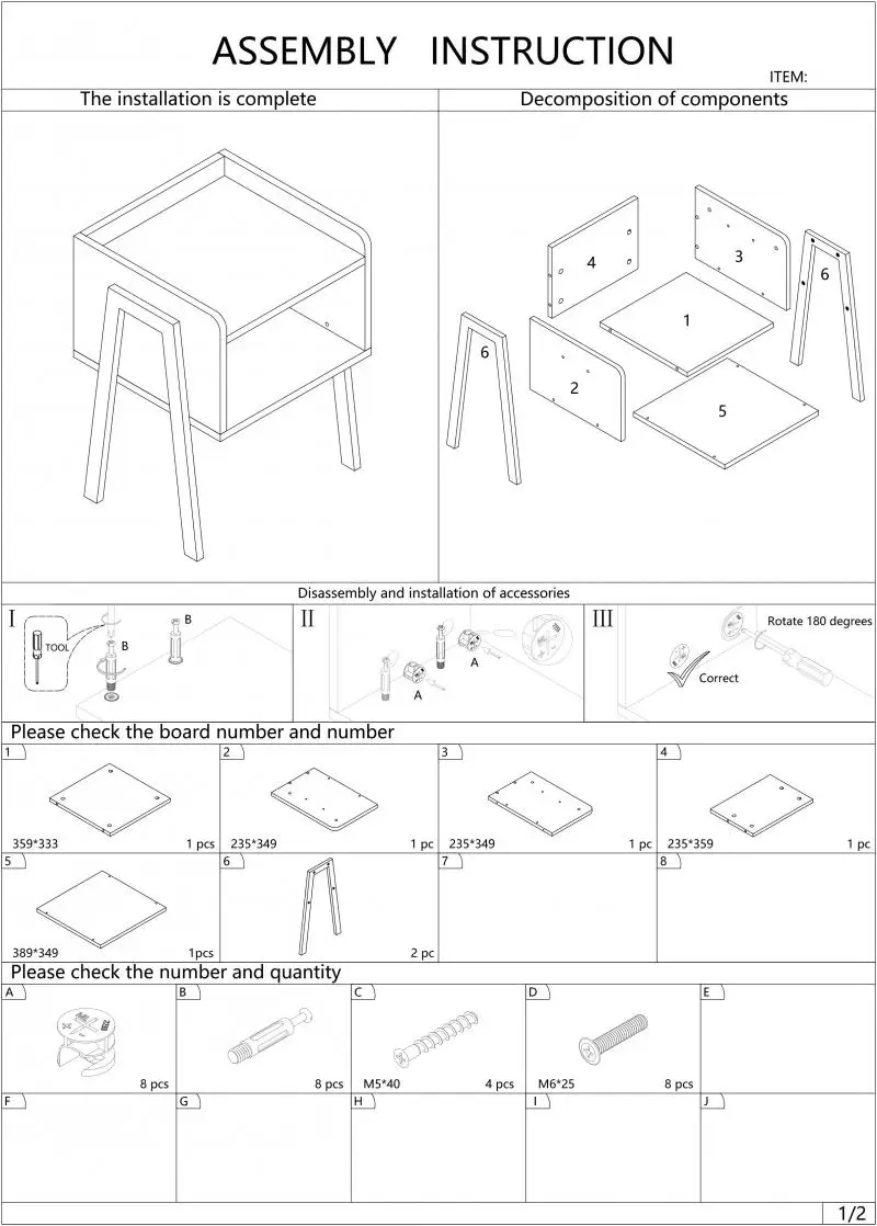 

Dropshipping 2021 New Fashion Industrial Retro Bedside Table Simple Installation Table De Chevet For Dining Room Nightstands HWC