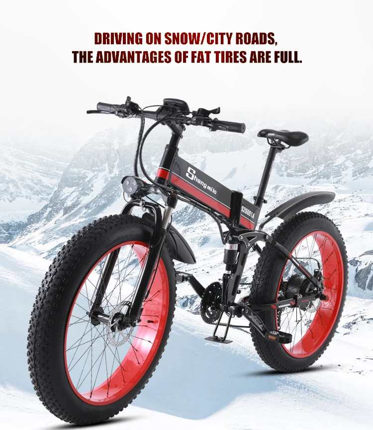 Электрический велосипед ebike 48V1000W, Электрический горный велосипед, электрический складной велосипед 4,0, электрический велосипед с толстыми шинами, пляжный Снежный велосипед Neve