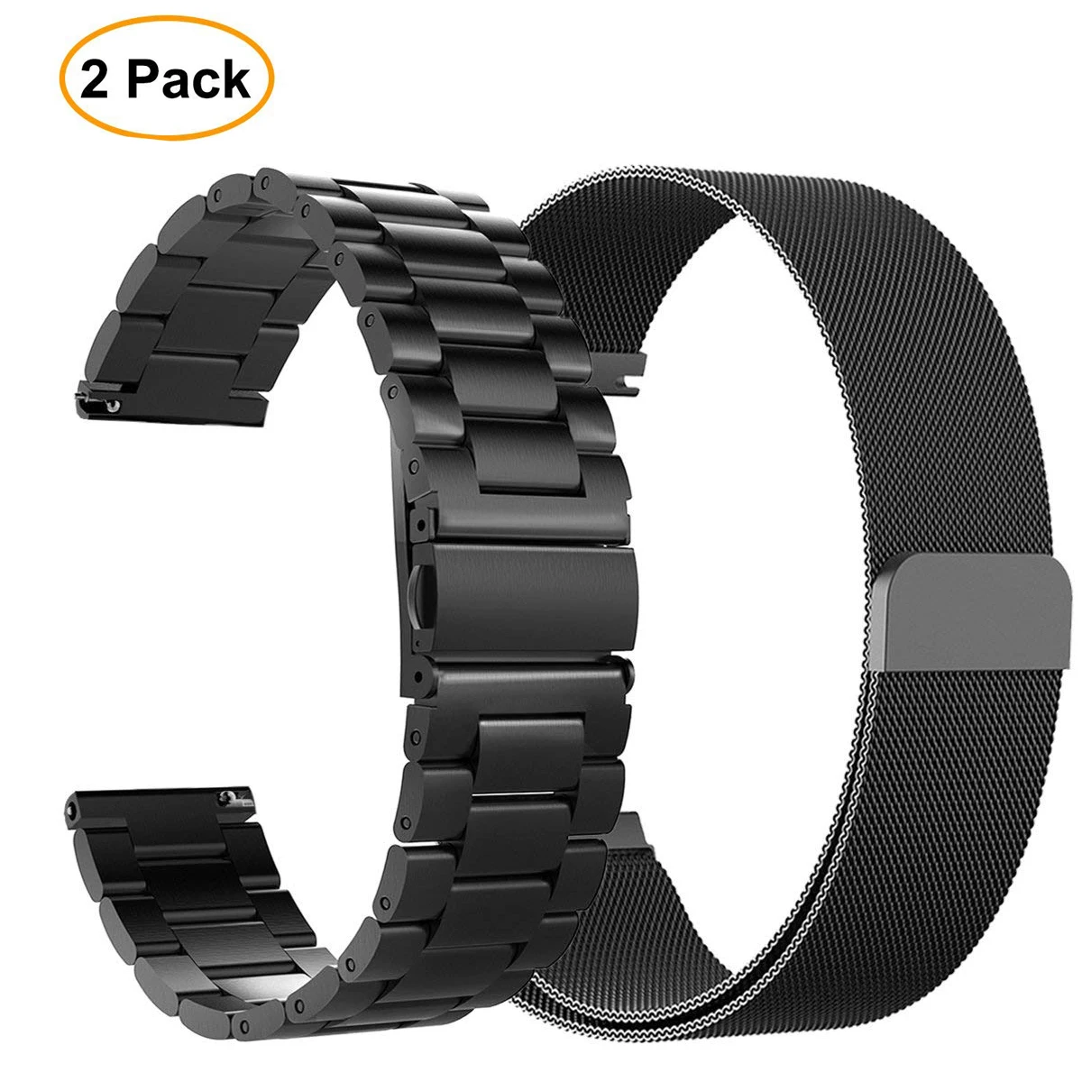 black-black Ремешок из нержавеющей стали для samsung Galaxy Watch Active 2 40 мм Миланская петля спортивный браслет для Galaxy watch Active 40 мм - Цвет ремешка: black-black