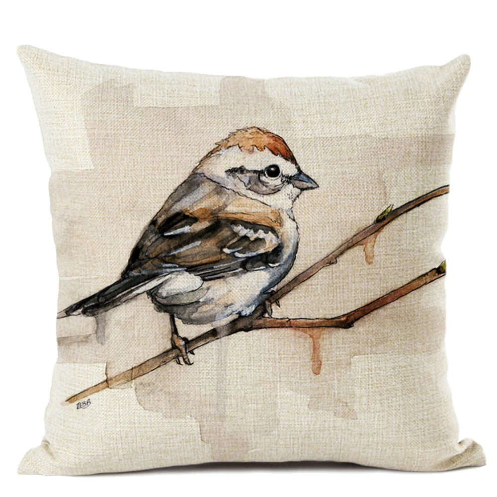 Акварель животных красочные птица домашний диван-подушка для отдыха на открытом