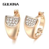gulkina fine unusual earings fashion jewelry 2021 natural zircon stud earring 585 rose gold vintage wedding jewelry