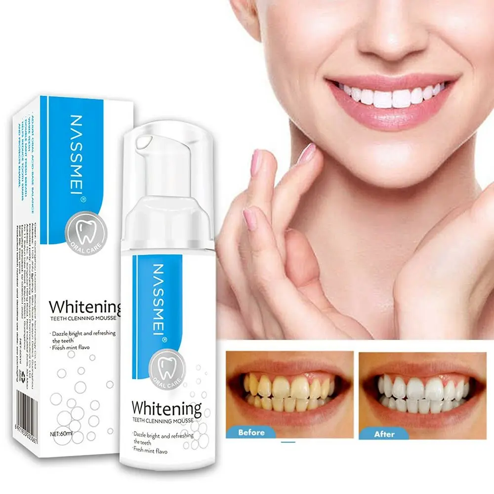 

60ML Brightify Mousse Teeth Whitening Deep Cleaning Foam Toothpaste Remove Stains Fresh Mouth Oral Hygiene Care