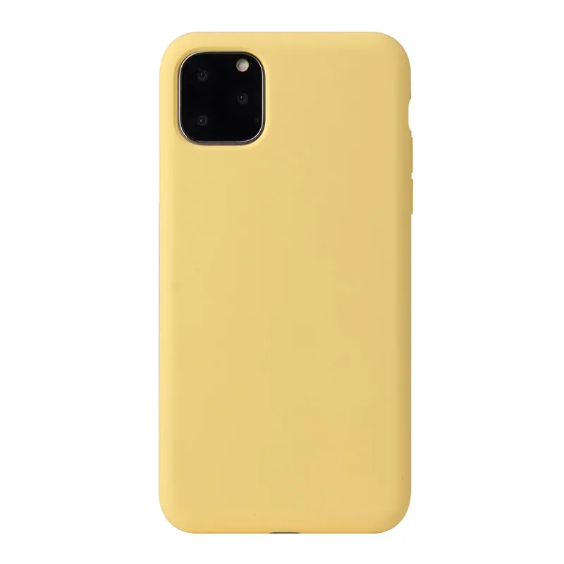 1:1 официальный Стильный силиконовый чехол для iphone 11 чехол 360 градусов полное покрытие для iphone 11 Pro Max новые чехлы - Цвет: yellow
