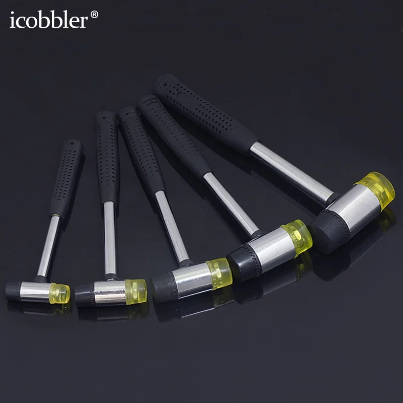 

Double-Faced Soft Mallet, Rubber and Nylon Hammer for Home Improvement Glazing Window Beads or Leather Craft Punch Carving Tool