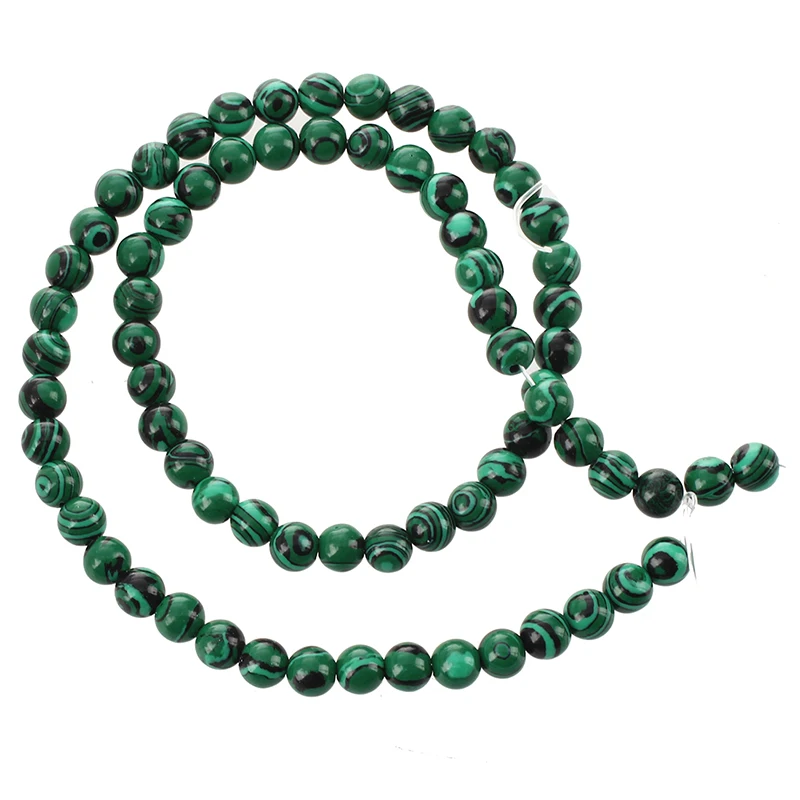 

WSFS Hot Malachite Gemstone Stone Round Loose Beads 6mm Strand HOT