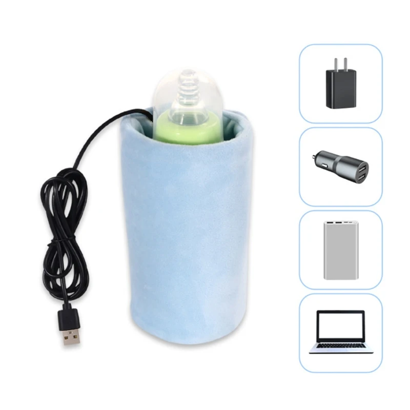 

Портативный дорожный подогреватель для детских бутылочек с USB, бутылочка для кормления младенцев с подогревом, термостат для подогрева мол...