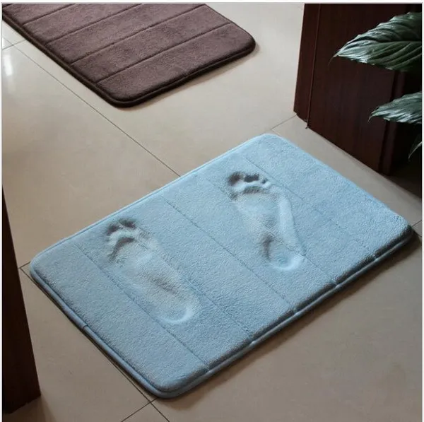 

Water Absorption Bath Mat Coral Fleece Memory Foam Bathroom Rugs Non-Slip Soft Touch Mats Carpet Kitchen Door Floor Rebound Mat