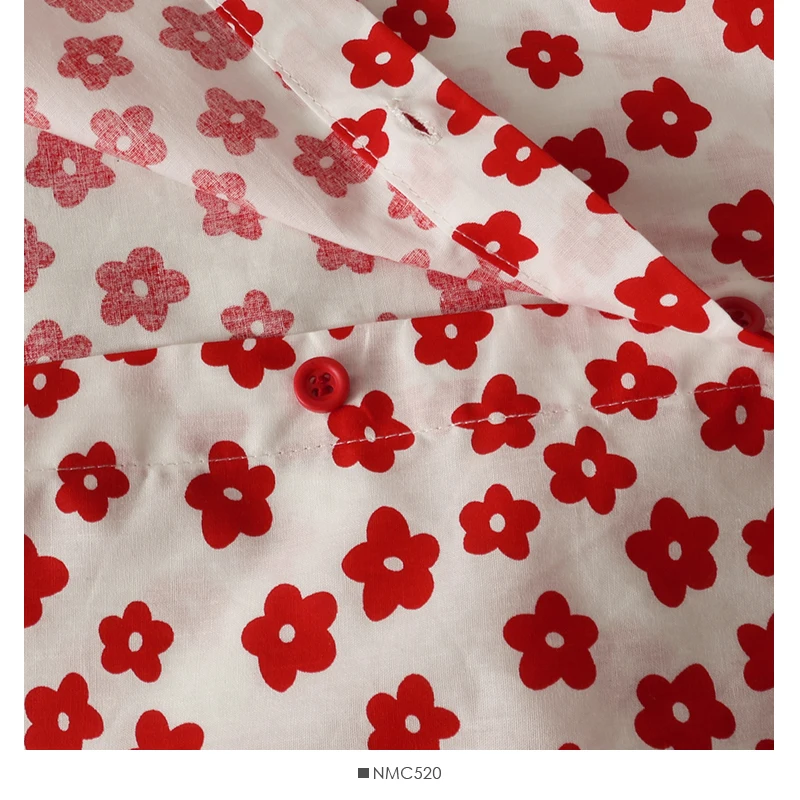 

2021 Summer Lace Stitching Peter Pan Collar Female Blouses Short Sleeve New Retro Printed Women Top Loose Slimming Sweet Shirt