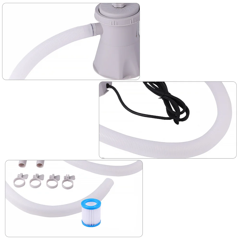 

1 Set of Swimming Pool Electric Filter Pump Swimming Pool Cleaning Tool Circulation Filter With Plug