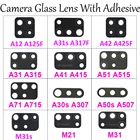 Стеклянные линзы для задней камеры Samsung Galaxy M51 A21 A30s A50s A31s A12 A42 A21S A51 A71 A31 A41 M21 M31s с клеем, 2 шт.