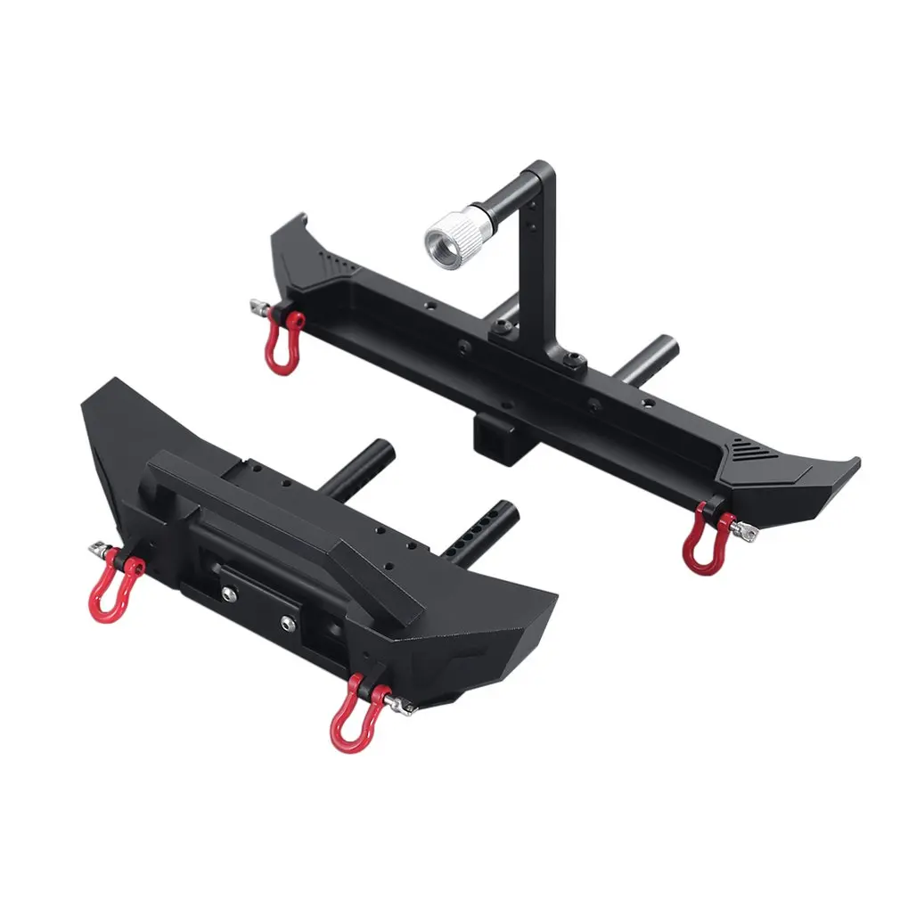 Металлический передний задний бампер со светодиодным светильник для 1/10 RC Rock Crawler