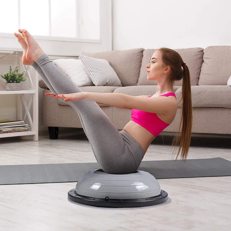 YXTC Йога Пилатес фитнес баланс мяч доска с эспандерами стабильность тренировки