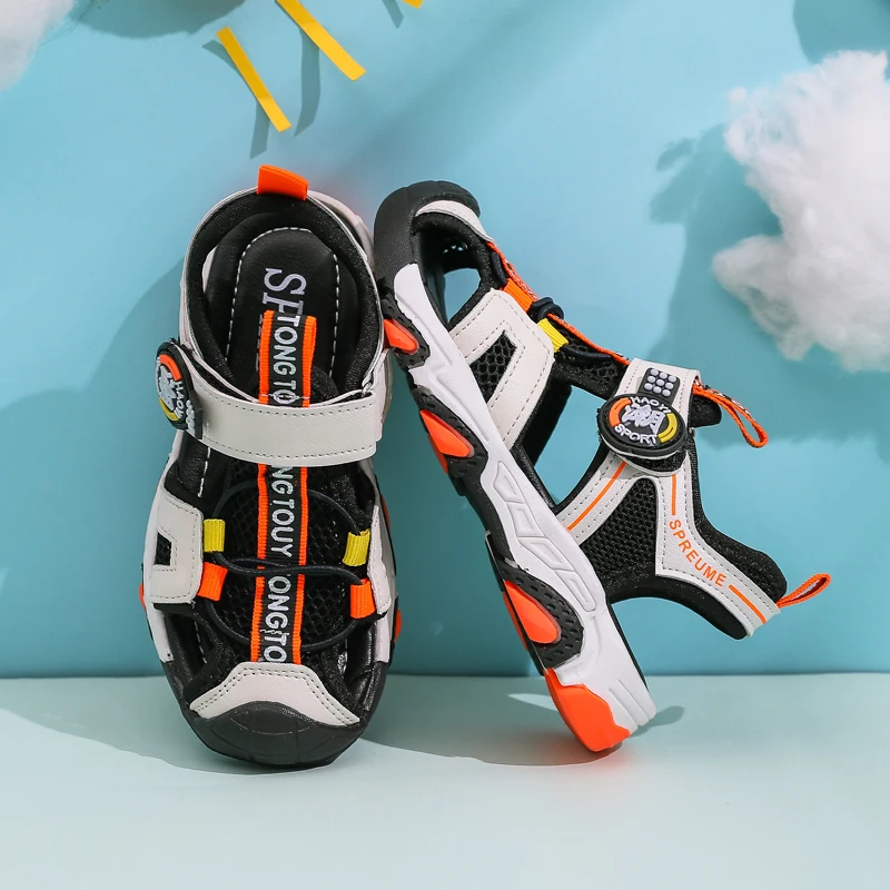 

Summer Sandals Breathable Kids Sandals Non-Slip Sport Beach Shoes Comfortable Boys Garden Shoes Closed Toe Children Footwear