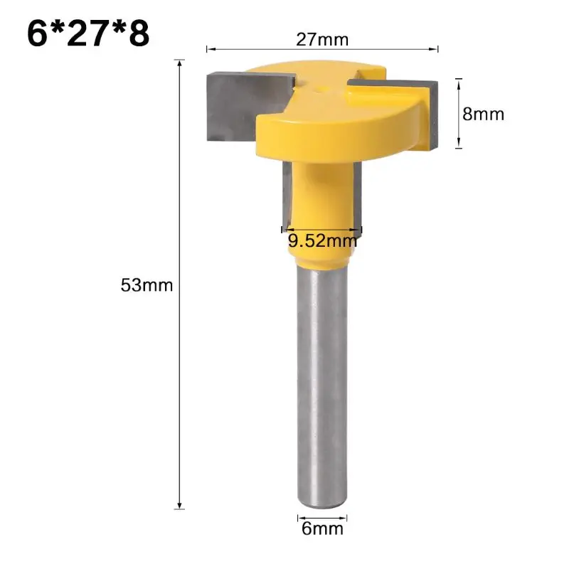 6mm Shank T-Slot T-Track Slotting Router Bit for Woodworking Chisel Cutter Cutting Milling Tool | Инструменты