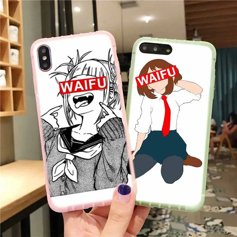 Сумка на колесах Sugoi Senpai Anime waifu и чехол для умных телефонов Texture для IPhone 11 Pro Max X XR XS MAX 8 7 6S Plus Baseus SE 2020.