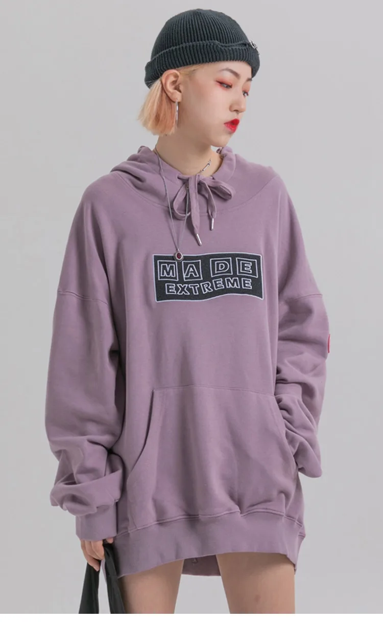 Aolamegs толстовки для мужчин ретро культура печати Толстовка Harajuku Drawstring пуловер с капюшоном мешковатые колледжа стиль пара уличная