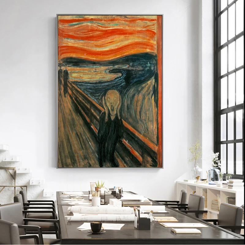 

Famous Art Edvard Munch The Scream Canvas Art Paintings Reproductions Abstract Classical Wall Posters Cuadros for Home Decor