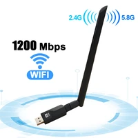 mini network card ac1200 dual band usb3 0 wifi adapter with rotational antenna 2 4g 5 8 g ethernet wifi receiver