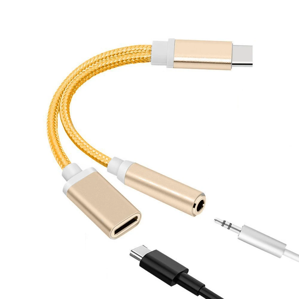 2 в 1 USB C до 3,5 мм разъем для наушников адаптер для зарядки телефона аудио кабель type C для Aux Jack Adapte Зарядка для Moto