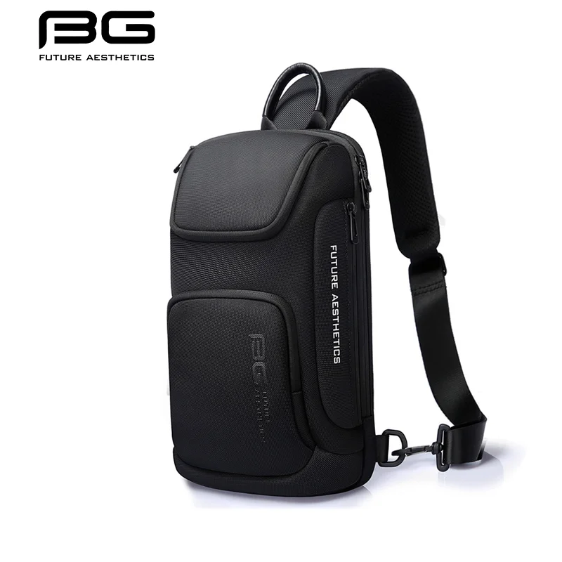 

BANGE New Product Upgrade Men's Multifunctional Oxford Crossbody Bag Travel Business Chest Bag for 9.7-inch iPad
