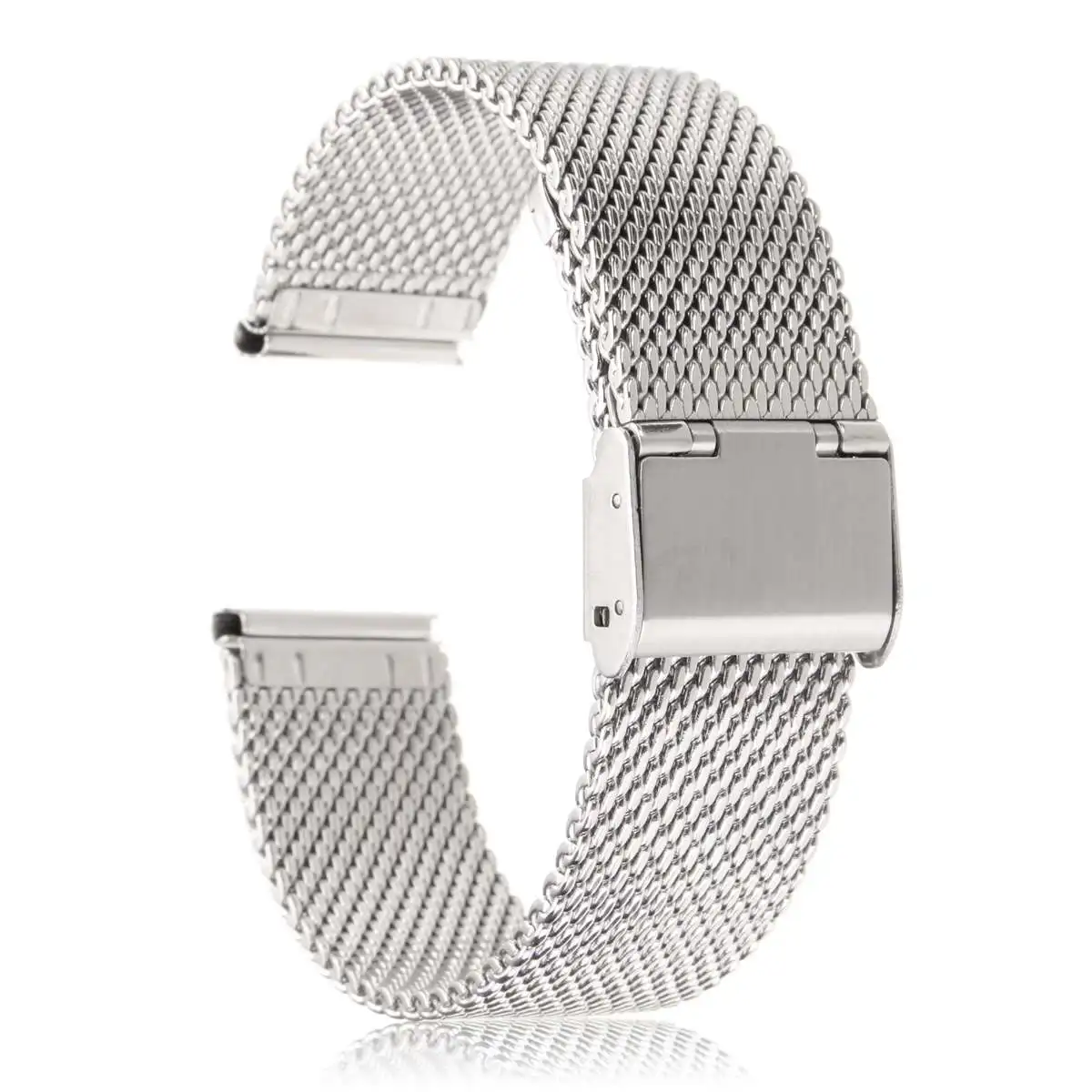 Leisures Ремешки для наручных часов 20 мм/22 мм сменный Браслет часы ремешок серебро