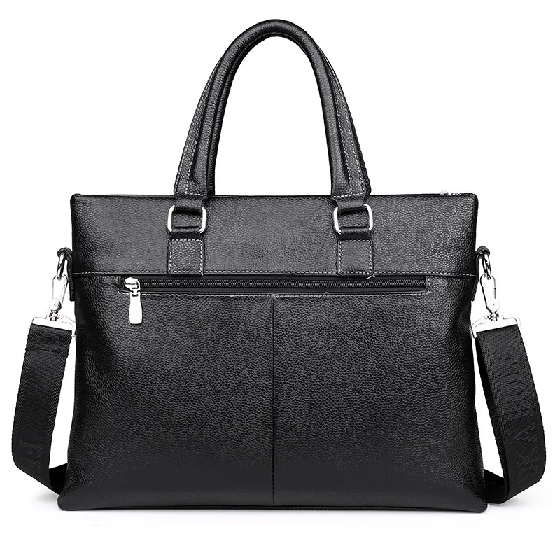 

Cowhide Men's Bag Leather Handbag for Men Cross-Section Business Casual Briefcase Computer Bag Brown Top Layer Soft Leather