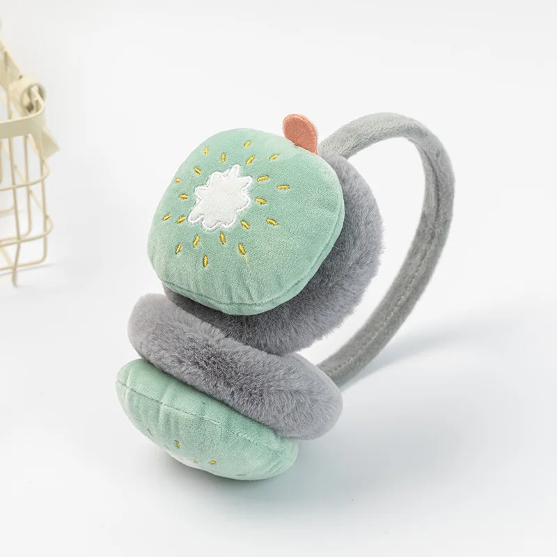 

Cute Fruit shape Ladies EarMuffs Autumn Winter Warm Unisex Fur Skiing Fur headphones Headband Thick Plush Earmuffs Newest