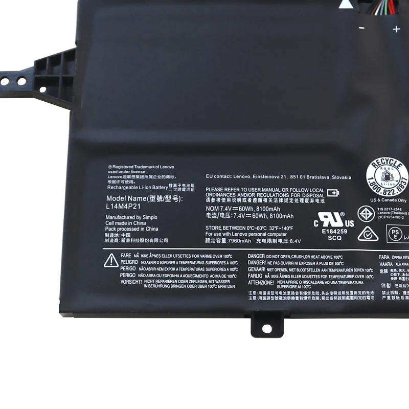 Оригинальный аккумулятор kede для ноутбука lenovo M41 70 K41 серии L14M4P21 L14L4P21 L14SLP21 7 4 V 60Wh