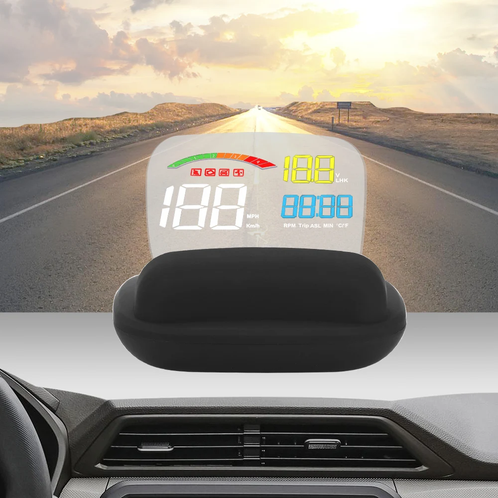 Автомобильный GPS проекционный Спидометр C800 OBD2 + HUD об/мин Напряжение зеркало