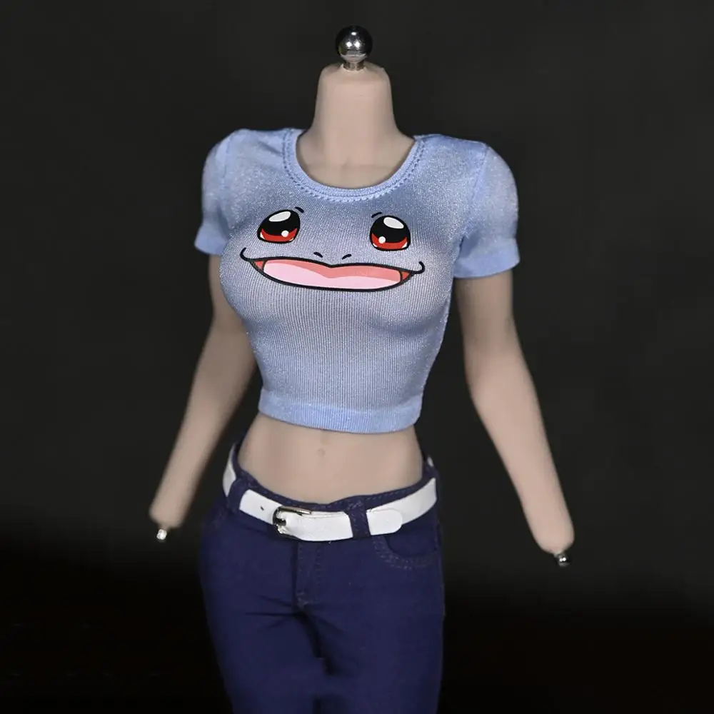 

Соблазнительная Женская одежда в масштабе 1/6, модель с 3D рисунком, облегающая футболка для 12-дюймовых экшн-фигурок, большой бюст, тело TBL PH