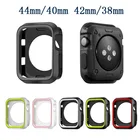 Чехол для часов Apple Watch Series 6 5 4 3 SE 44 мм 40 мм, чехол для iWatch 42 мм 38 мм, бампер, защита экрана + чехол для Apple Watch аксессуары для часов