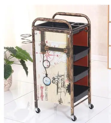 Новинка ретро Парикмахерская коляска для красоты горячая краска инструмент